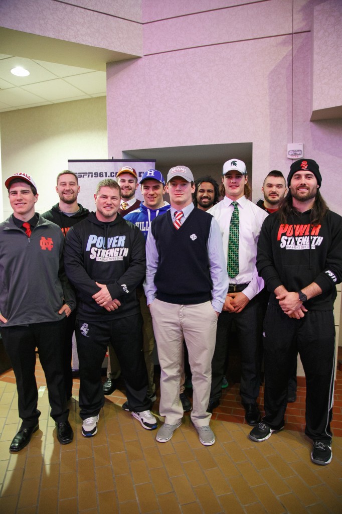 Signing Day Athletes wIth the PSTS Coaches 
