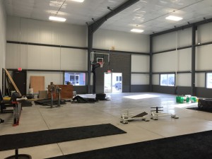 Nevermind the mess, the PSTS Hoop is up with the floor being installed soon! 